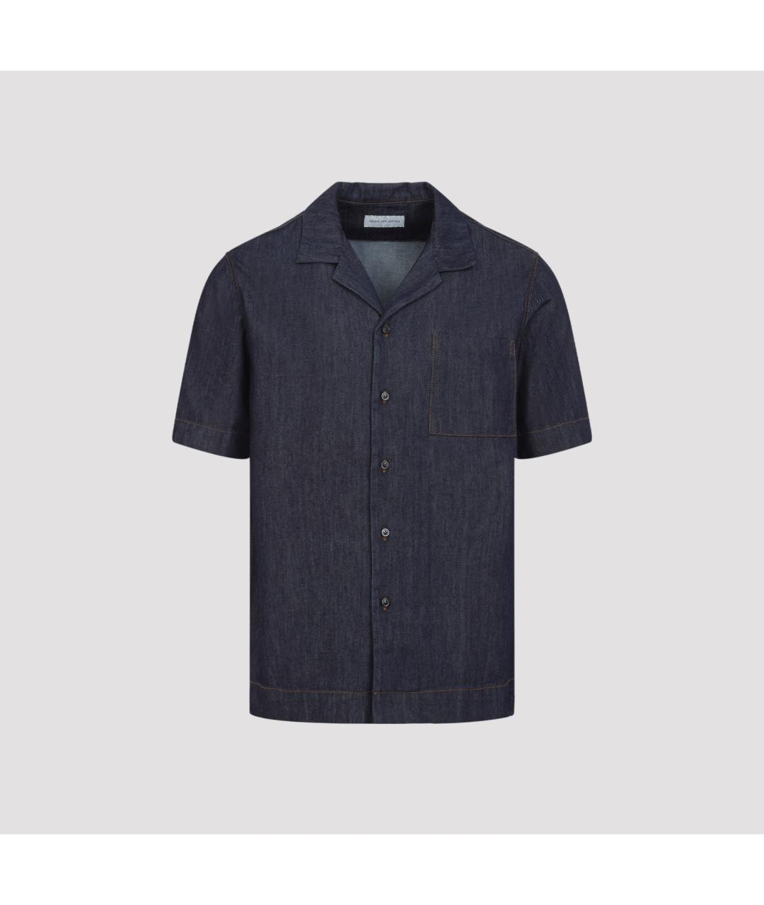 DRIES VAN NOTEN Синяя хлопковая кэжуал рубашка, фото 2