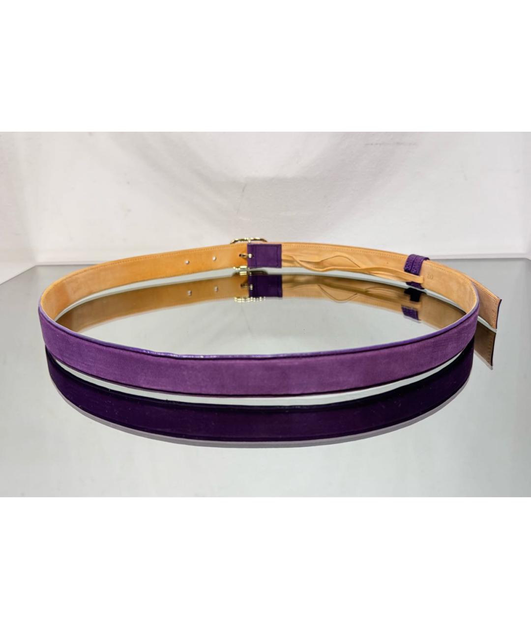 NINA RICCI Фиолетовый замшевый ремень, фото 5