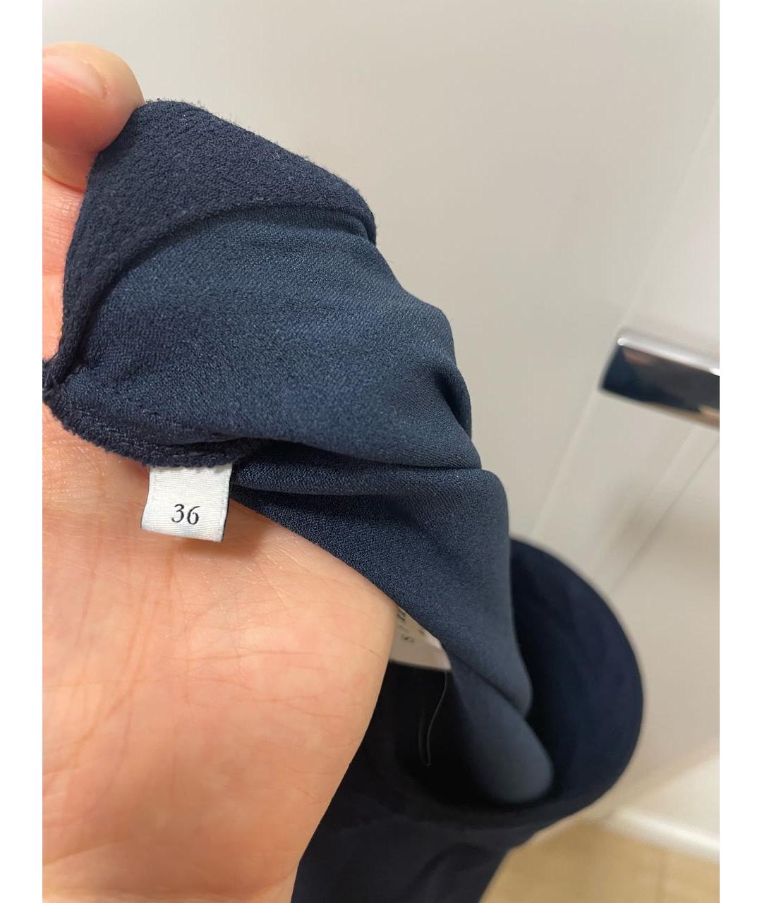 SANDRO Темно-синее синтетическое повседневное платье, фото 4