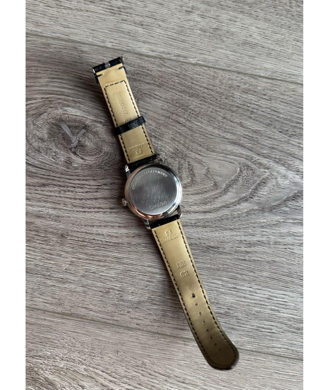 OMEGA Черные стальные часы, фото 6