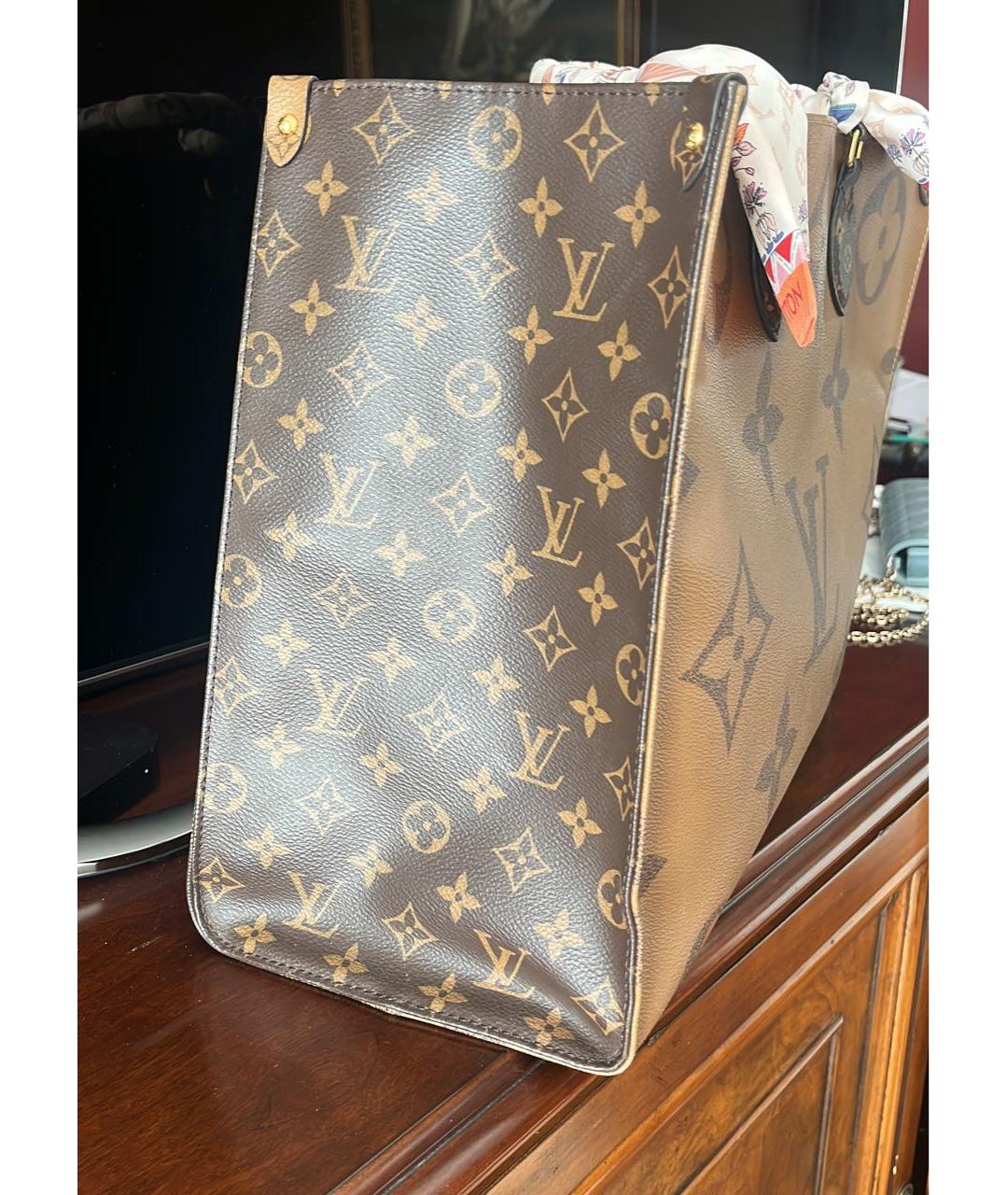 LOUIS VUITTON Коричневая кожаная дорожная/спортивная сумка, фото 5