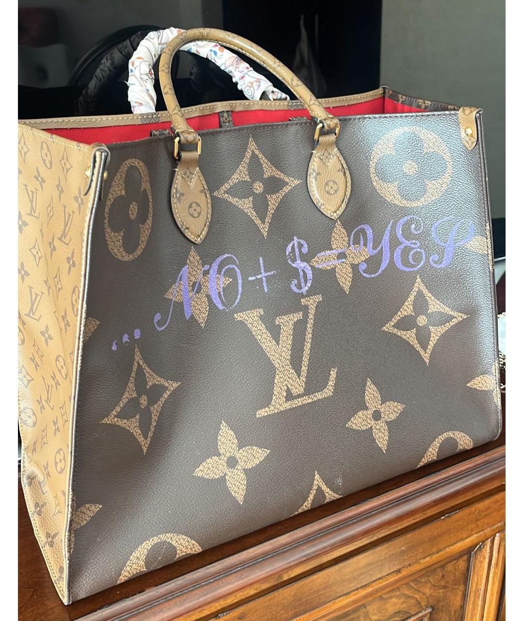 LOUIS VUITTON Коричневая кожаная дорожная/спортивная сумка, фото 2