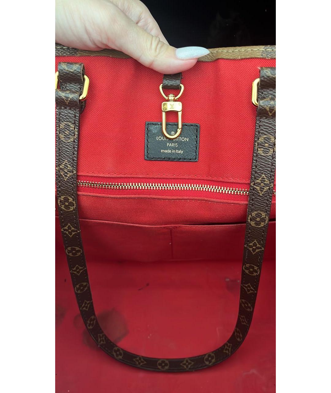 LOUIS VUITTON Коричневая кожаная дорожная/спортивная сумка, фото 7