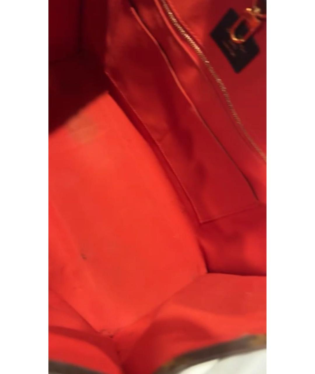 LOUIS VUITTON Коричневая кожаная дорожная/спортивная сумка, фото 4