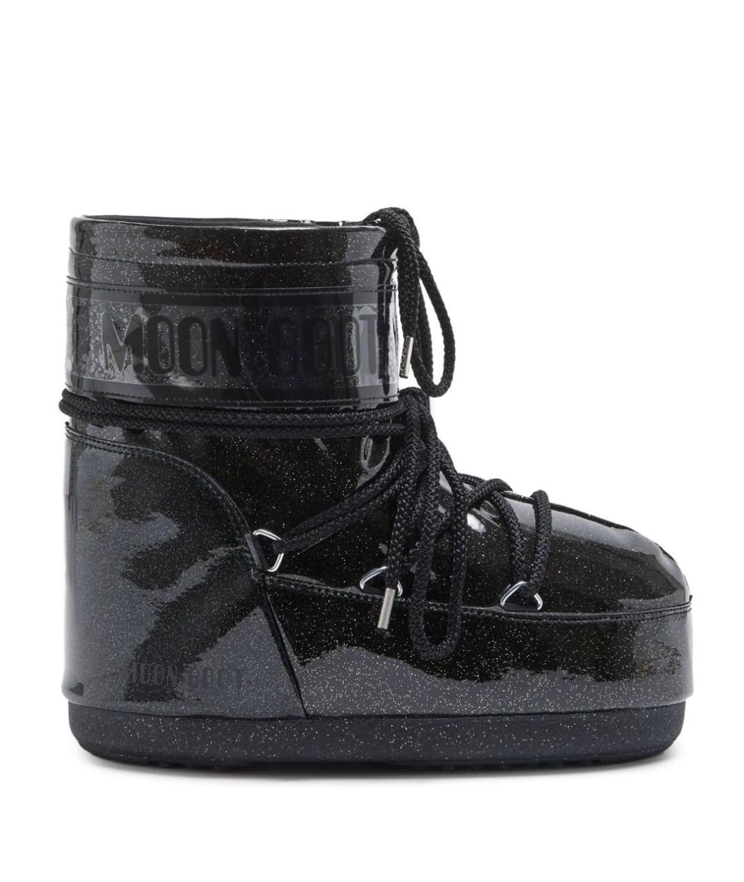 MOON BOOT Черные синтетические полусапоги, фото 1