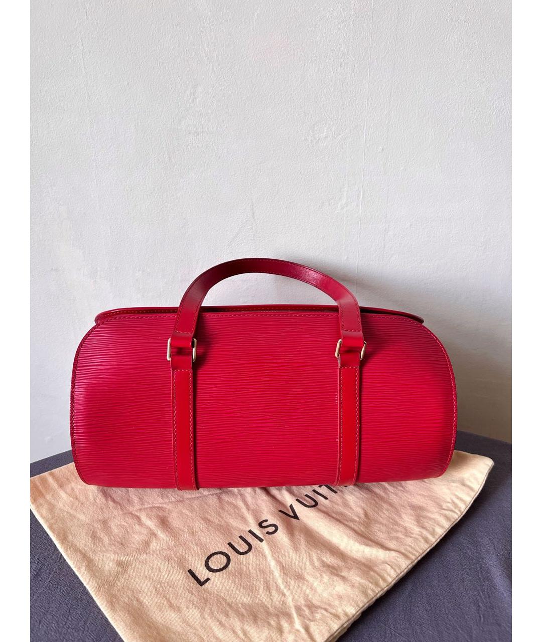 LOUIS VUITTON Красная кожаная сумка через плечо, фото 4