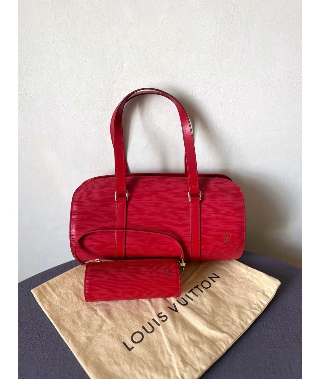 LOUIS VUITTON Красная кожаная сумка через плечо, фото 2