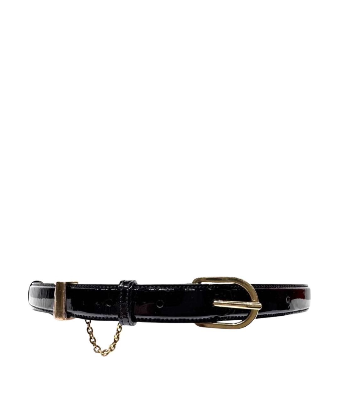 NINA RICCI Черный ремень из лакированной кожи, фото 1