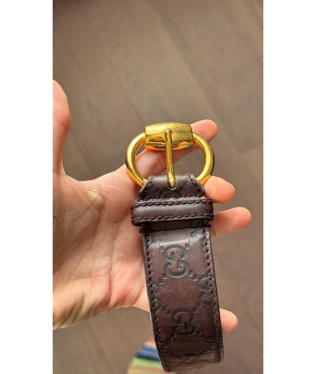 GUCCI Коричневый кожаный ремень, фото 2