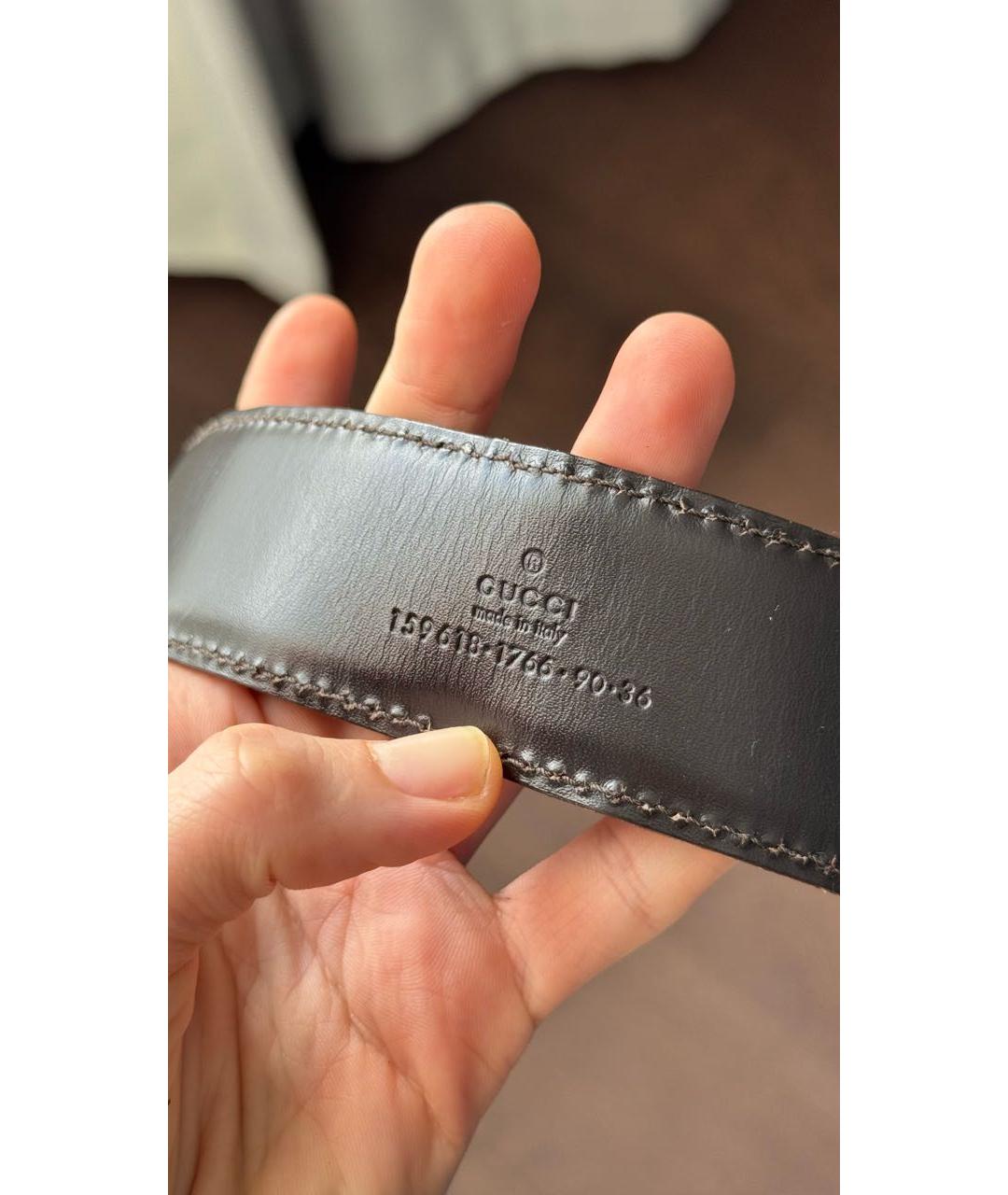 GUCCI Коричневый кожаный ремень, фото 3