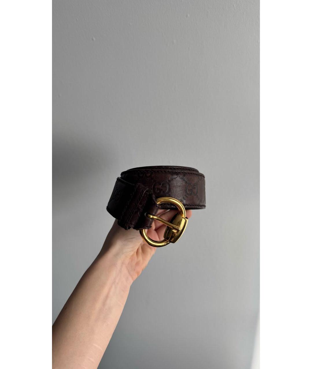 GUCCI Коричневый кожаный ремень, фото 6