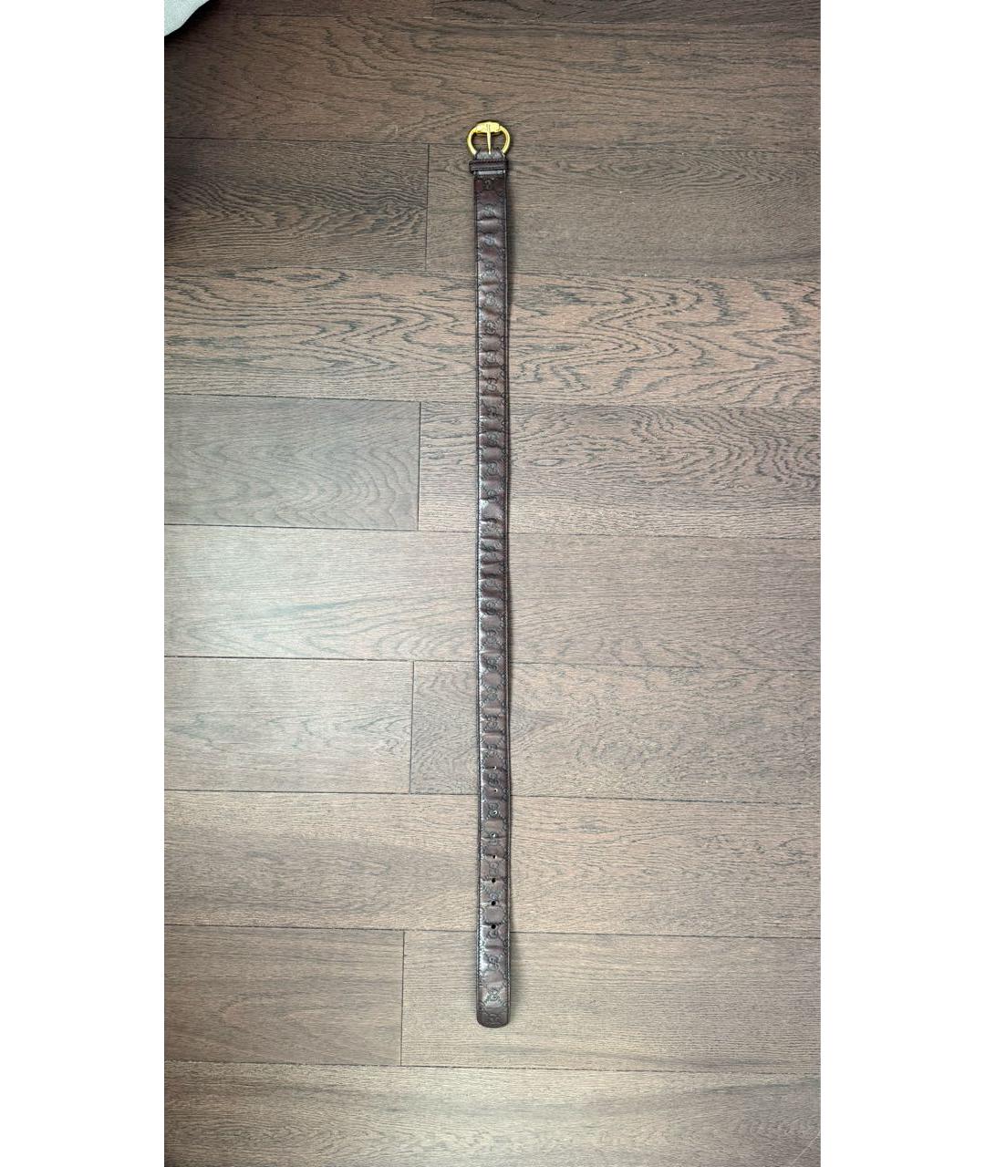 GUCCI Коричневый кожаный ремень, фото 4