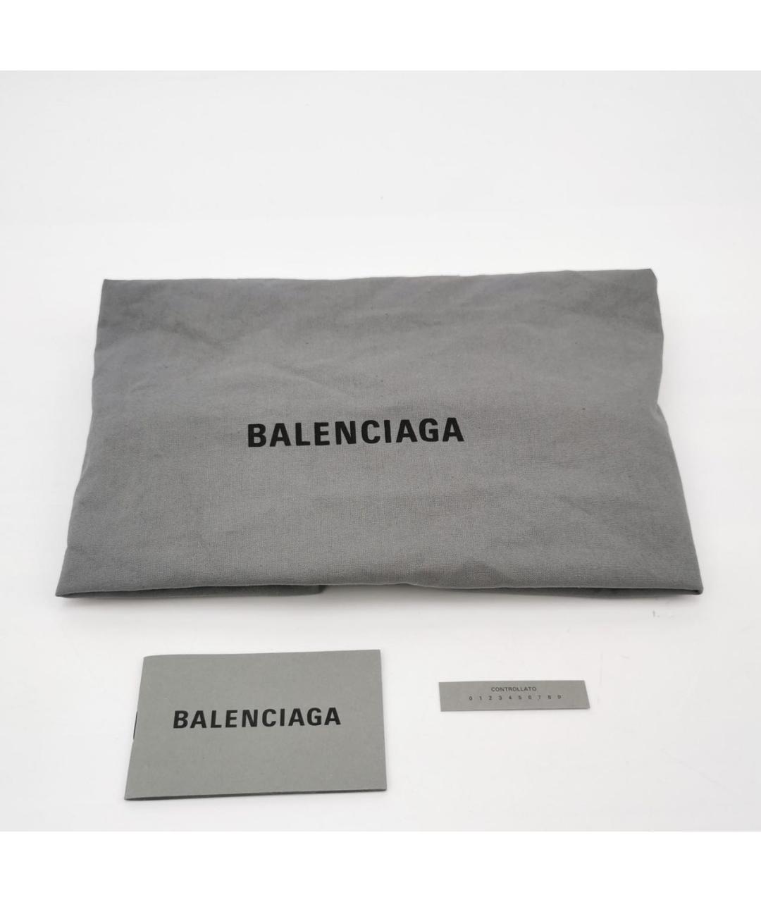 BALENCIAGA Черная кожаная сумка через плечо, фото 8