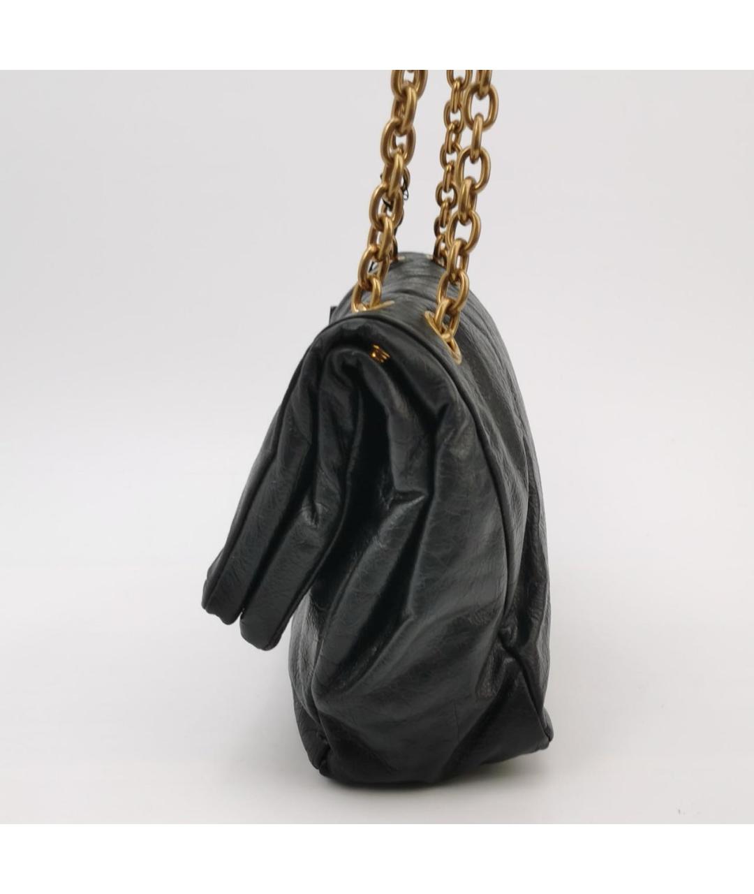 BALENCIAGA Черная кожаная сумка через плечо, фото 2
