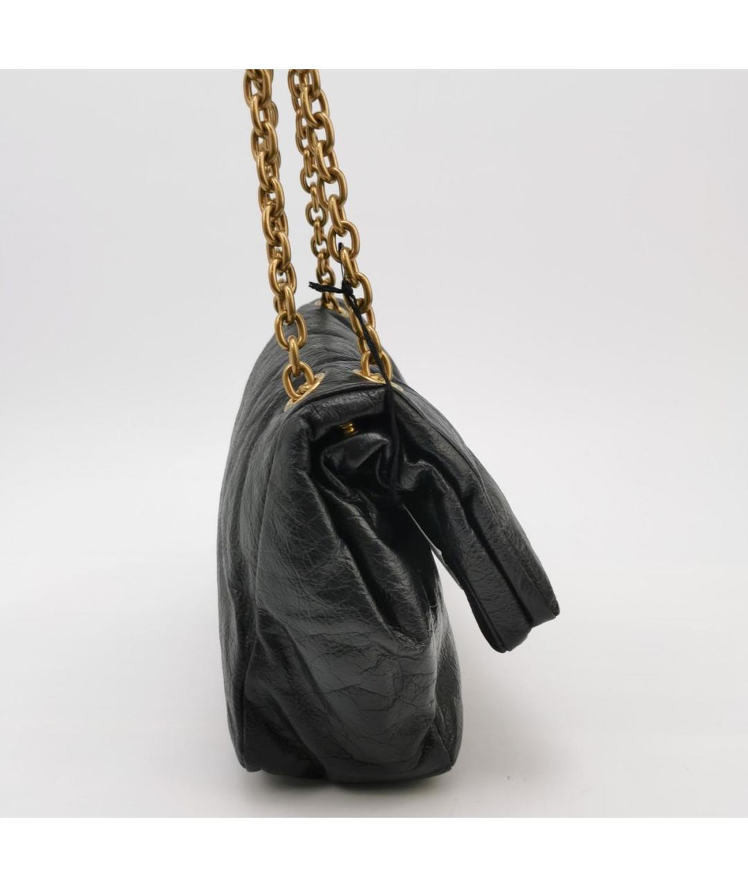 BALENCIAGA Черная кожаная сумка через плечо, фото 3
