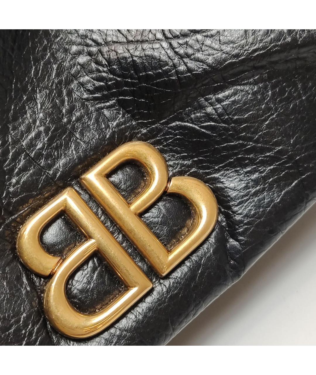 BALENCIAGA Черная кожаная сумка через плечо, фото 7