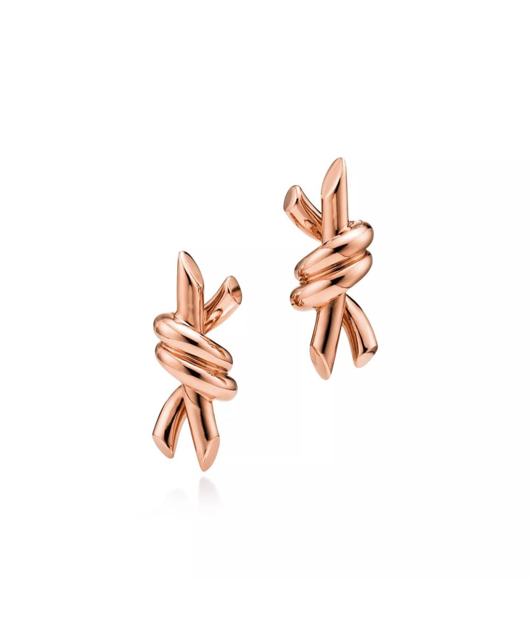 TIFFANY&CO Бежевые серьги из розового золота, фото 5