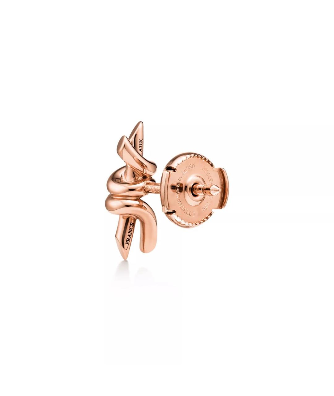 TIFFANY&CO Бежевые серьги из розового золота, фото 4