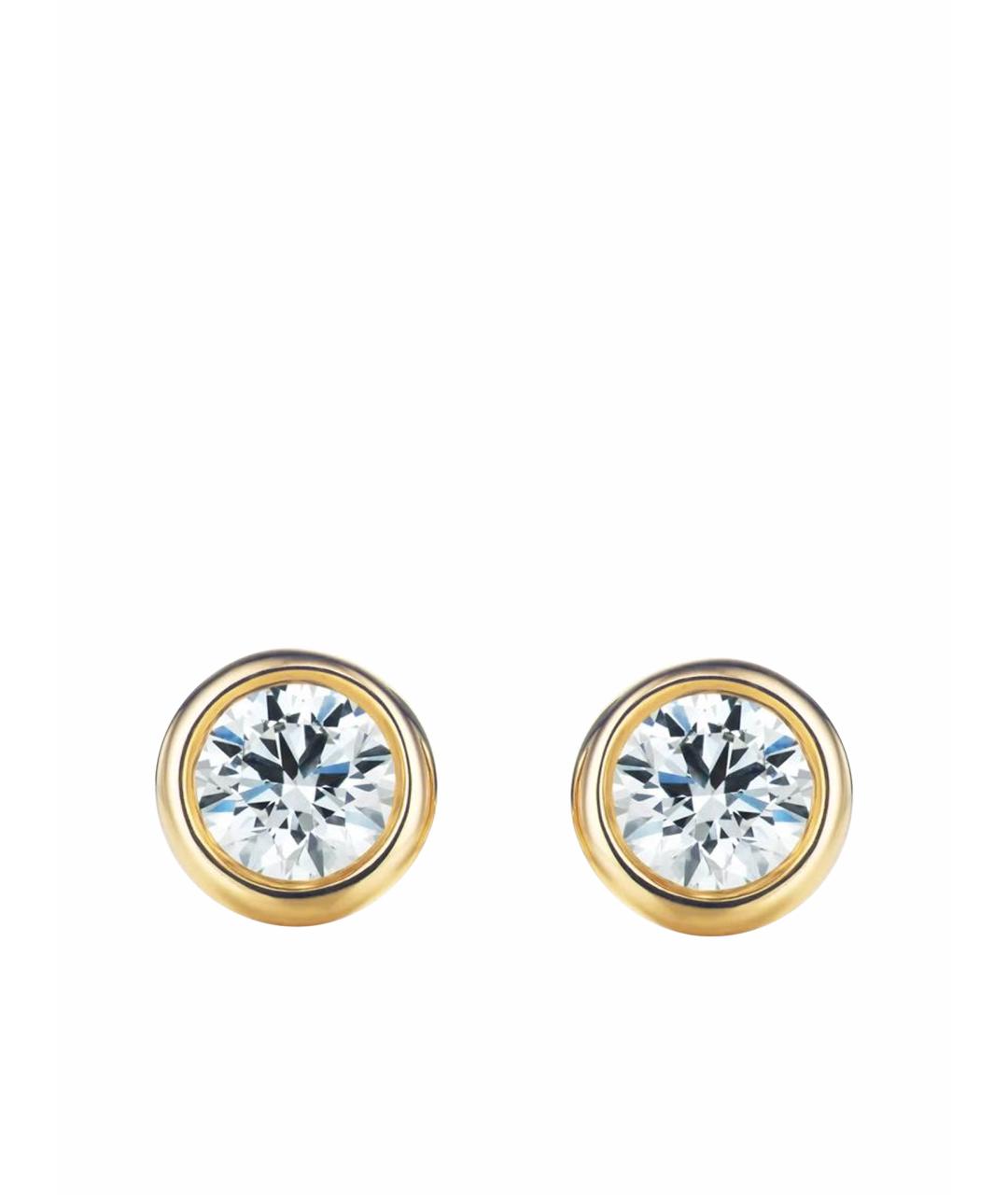 TIFFANY&CO Желтые серьги из желтого золота, фото 1