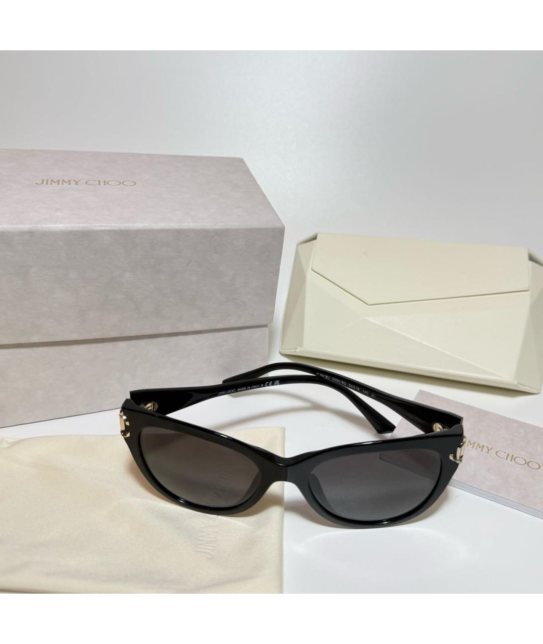 JIMMY CHOO Черные пластиковые солнцезащитные очки, фото 5