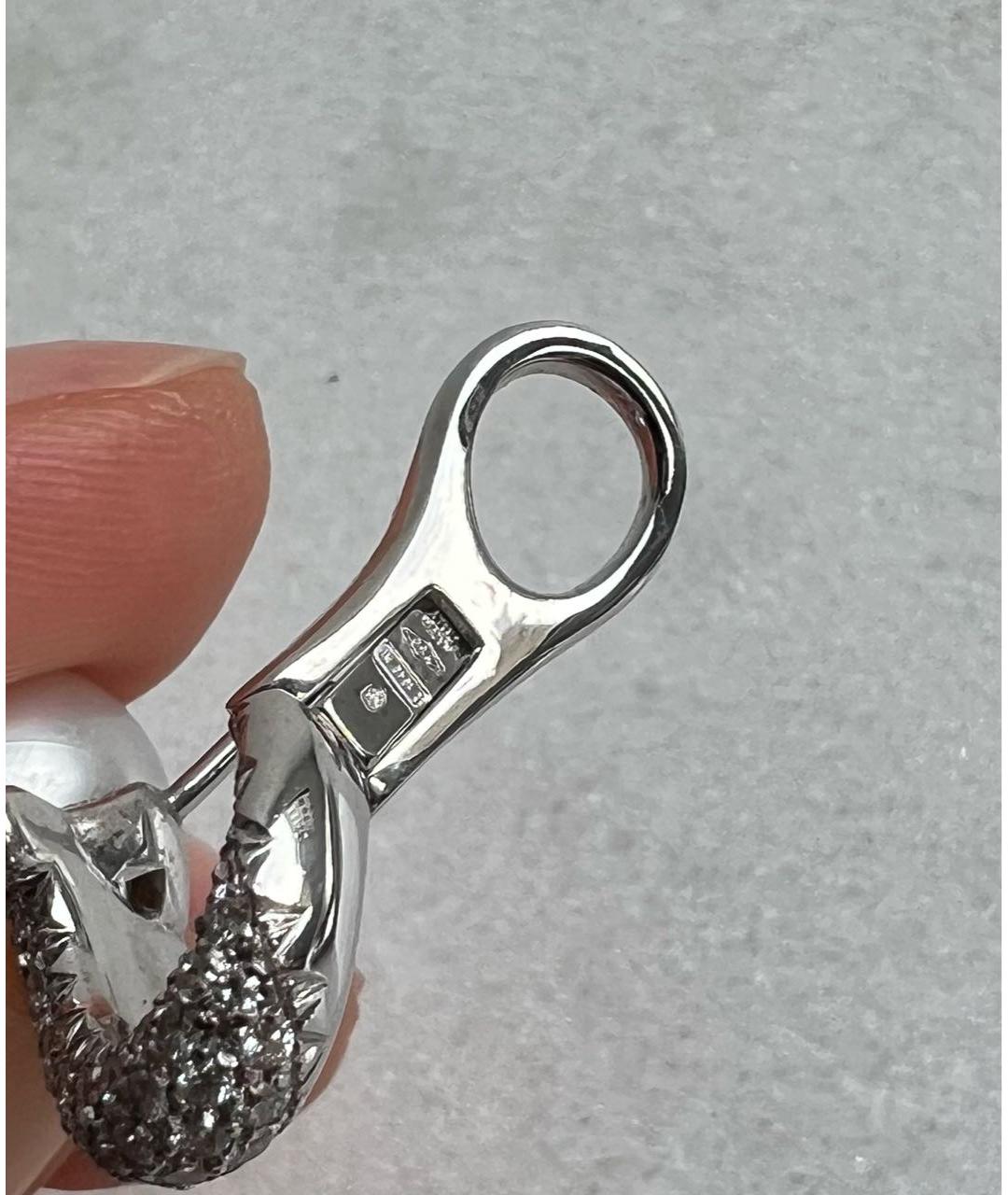 Mikimoto Белые серьги из белого золота, фото 8