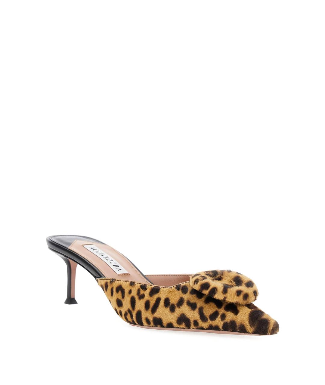 AQUAZZURA Мульти кожаные мюли, фото 2