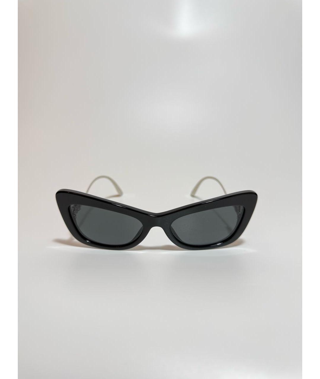 DOLCE&GABBANA Черные металлические солнцезащитные очки, фото 6