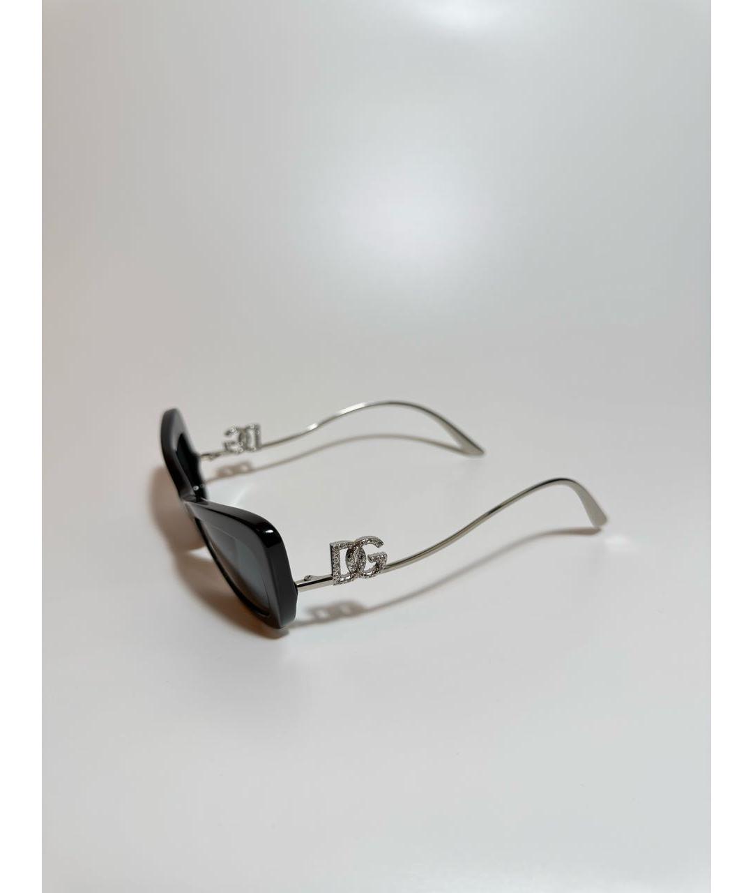 DOLCE&GABBANA Черные металлические солнцезащитные очки, фото 2