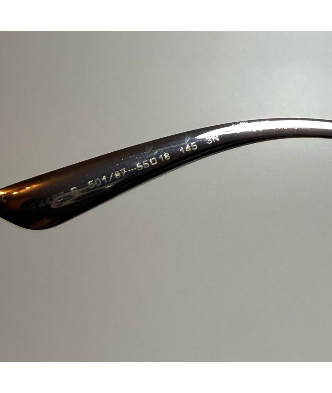 DOLCE&GABBANA Черные металлические солнцезащитные очки, фото 4