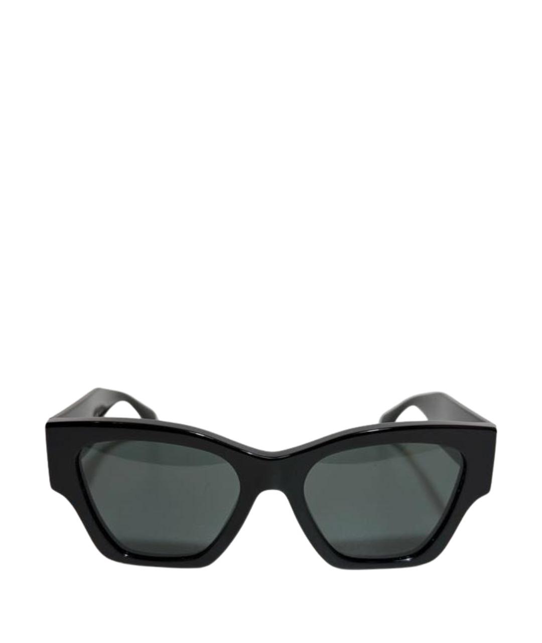 VERSACE Черные пластиковые солнцезащитные очки, фото 1