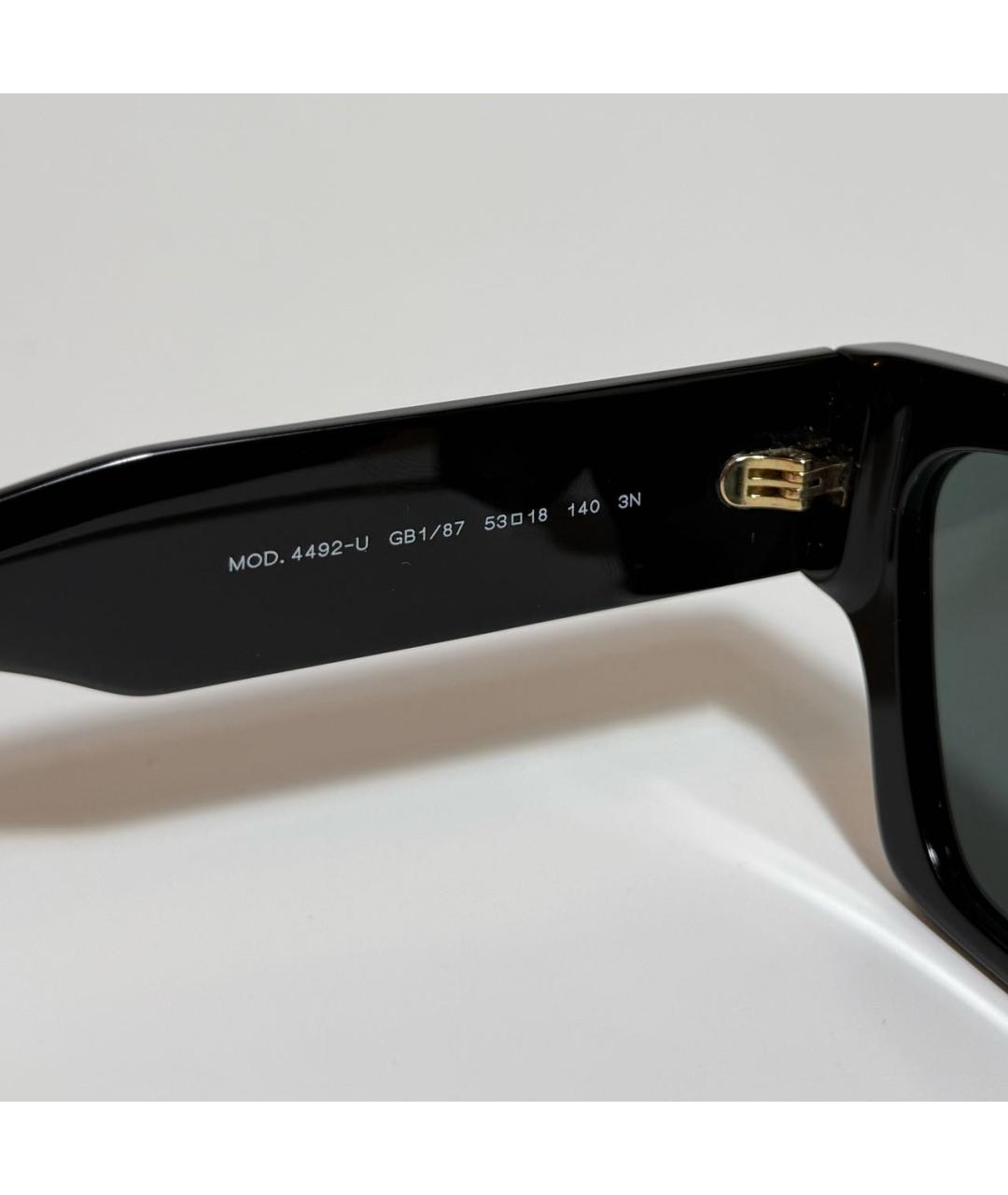 VERSACE Черные пластиковые солнцезащитные очки, фото 4