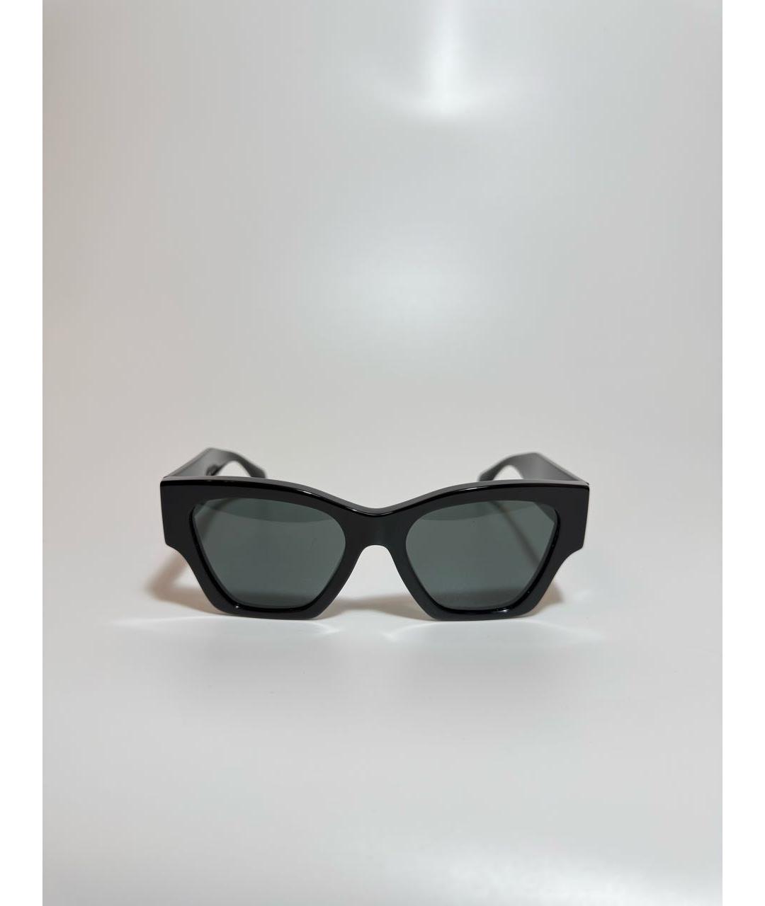 VERSACE Черные пластиковые солнцезащитные очки, фото 6