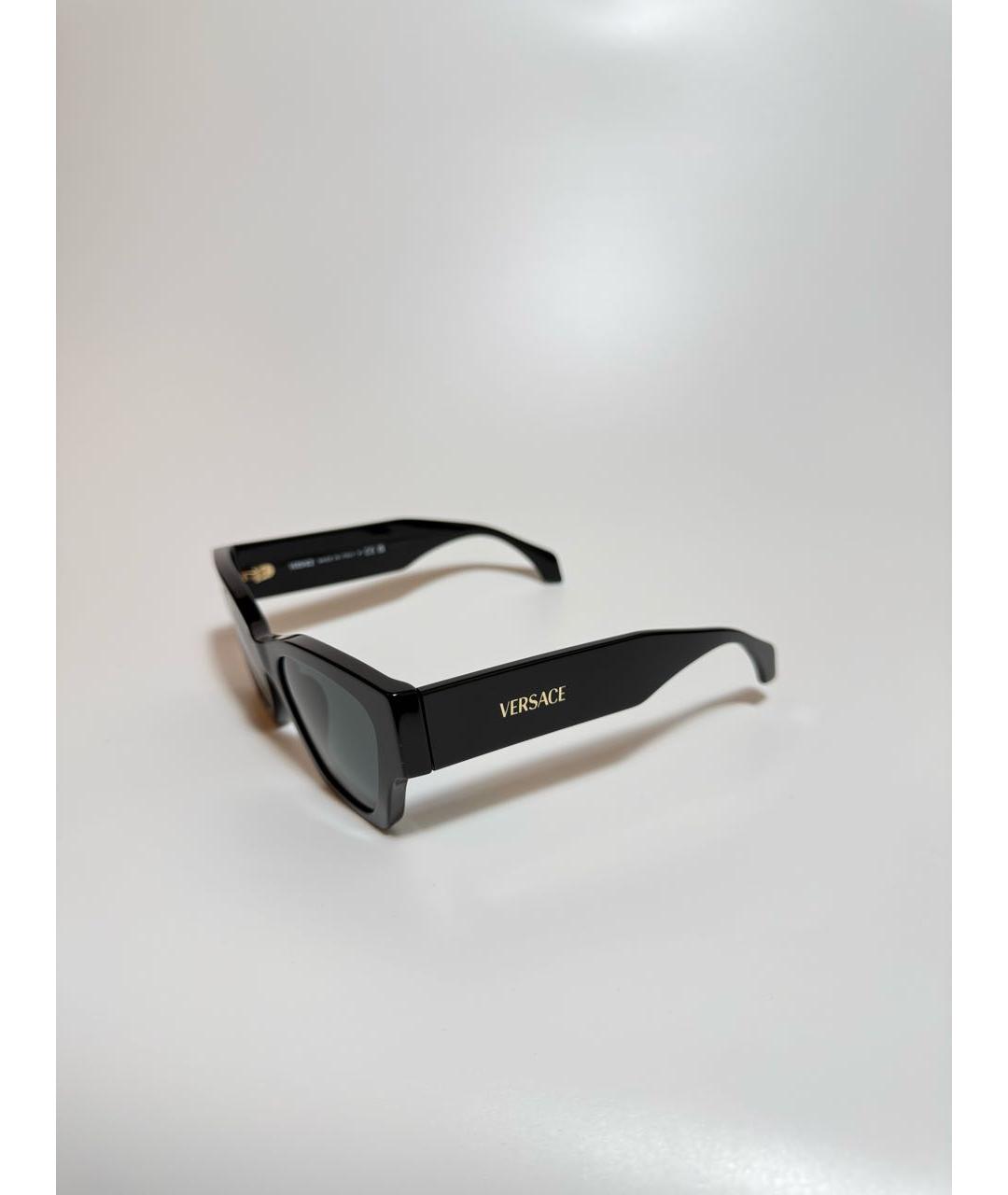 VERSACE Черные пластиковые солнцезащитные очки, фото 2