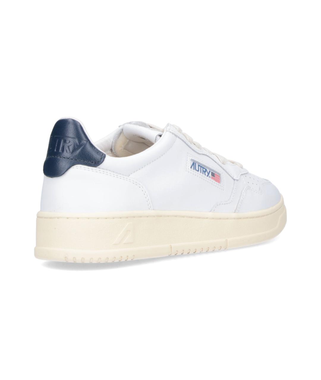 AUTRY Белые кожаные низкие кроссовки / кеды, фото 4