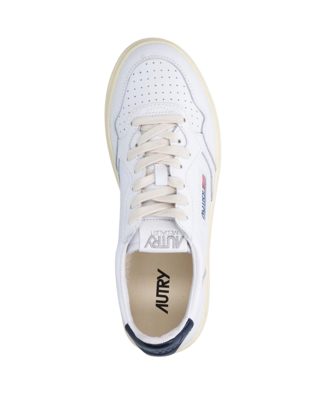 AUTRY Белые кожаные низкие кроссовки / кеды, фото 5