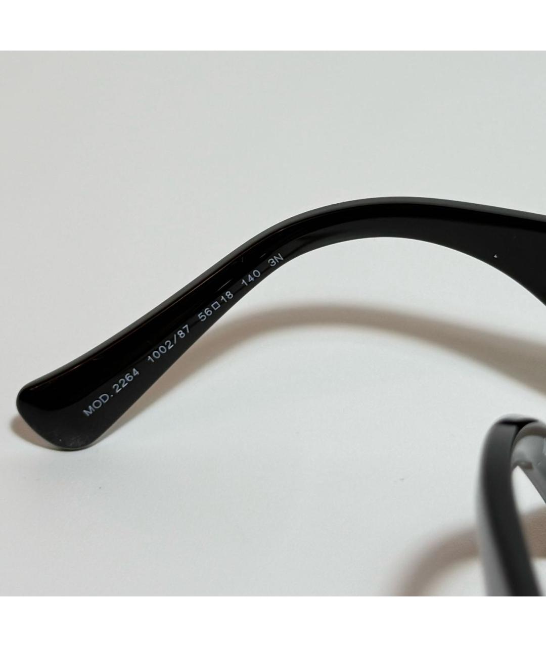 VERSACE Черные пластиковые солнцезащитные очки, фото 4