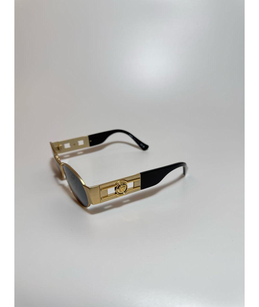 VERSACE Черные пластиковые солнцезащитные очки, фото 2