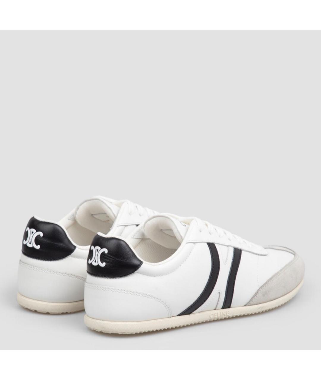 CELINE Белые кожаные кроссовки, фото 3