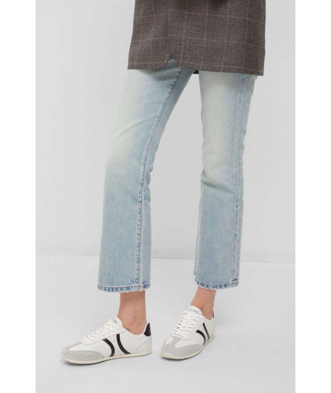 CELINE Белые кожаные кроссовки, фото 6