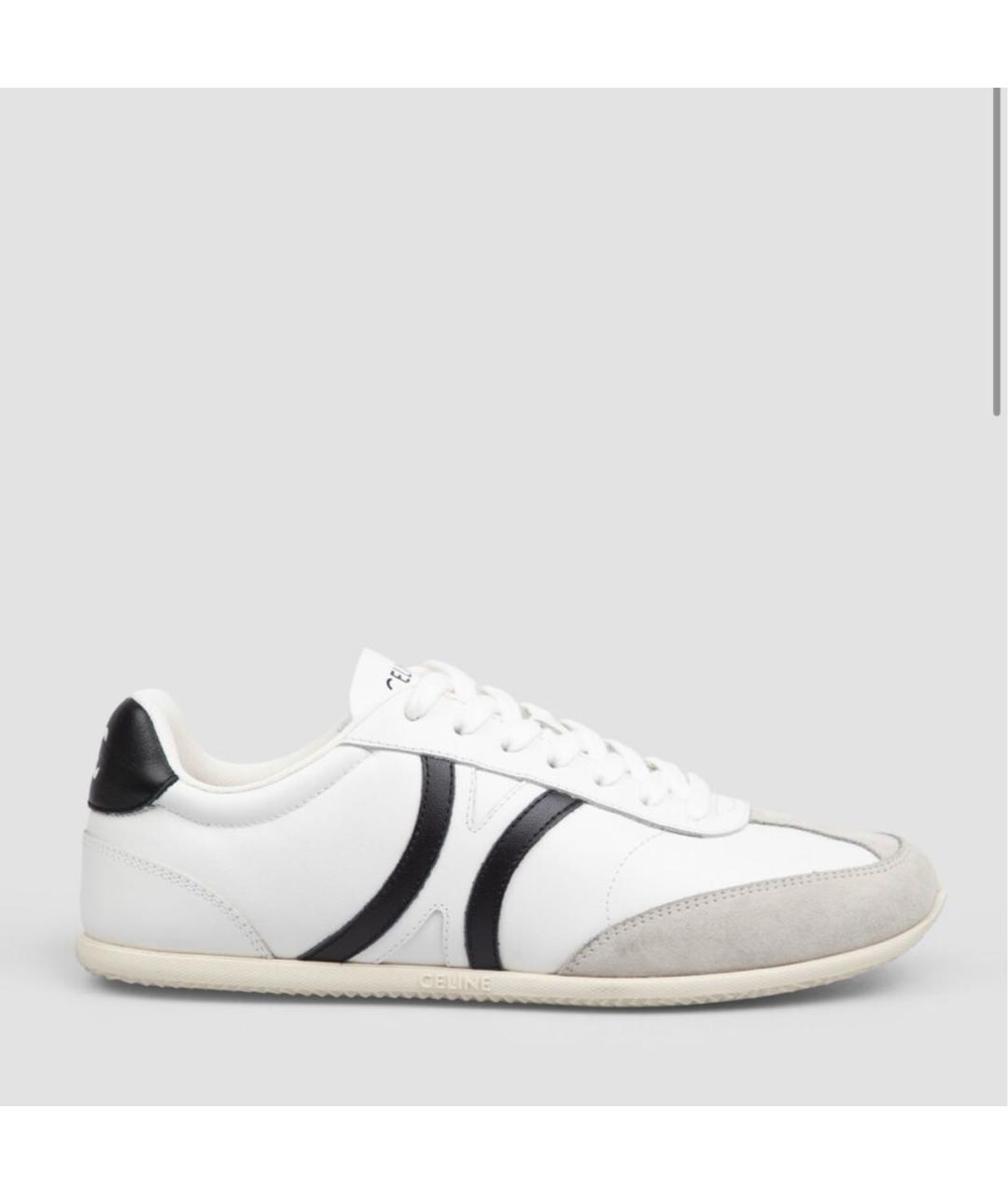 CELINE Белые кожаные кроссовки, фото 7