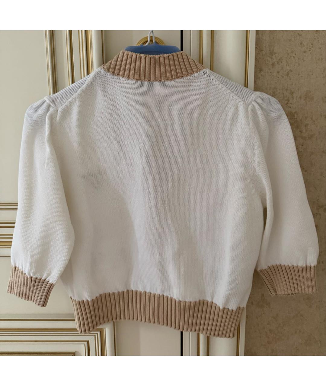 PRADA Белый хлопковый кардиган, фото 2