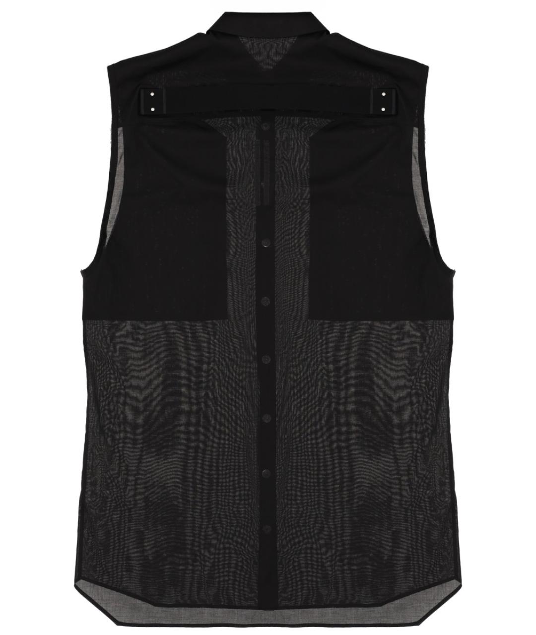 RICK OWENS Черная хлопковая кэжуал рубашка, фото 2