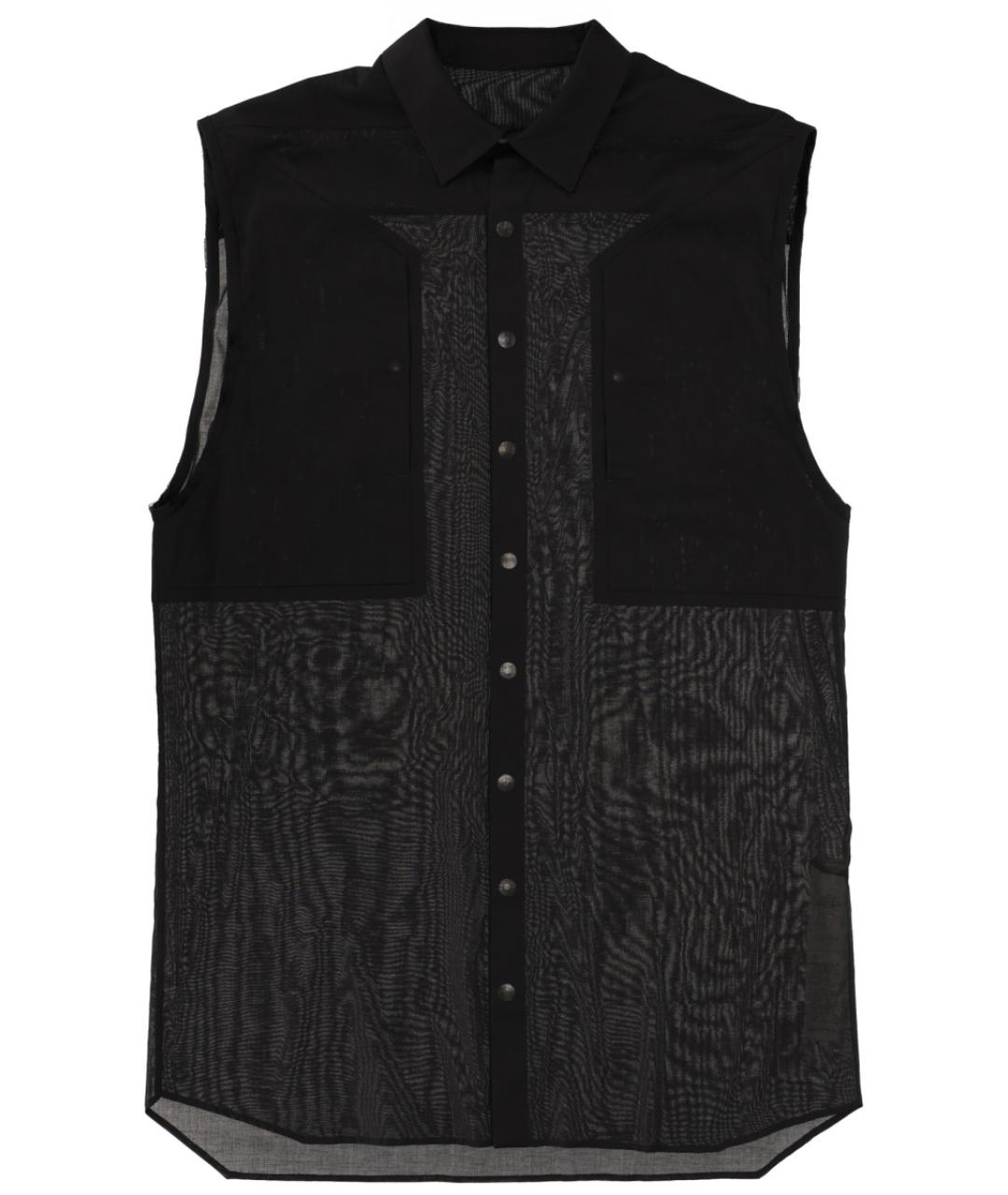 RICK OWENS Черная хлопковая кэжуал рубашка, фото 1