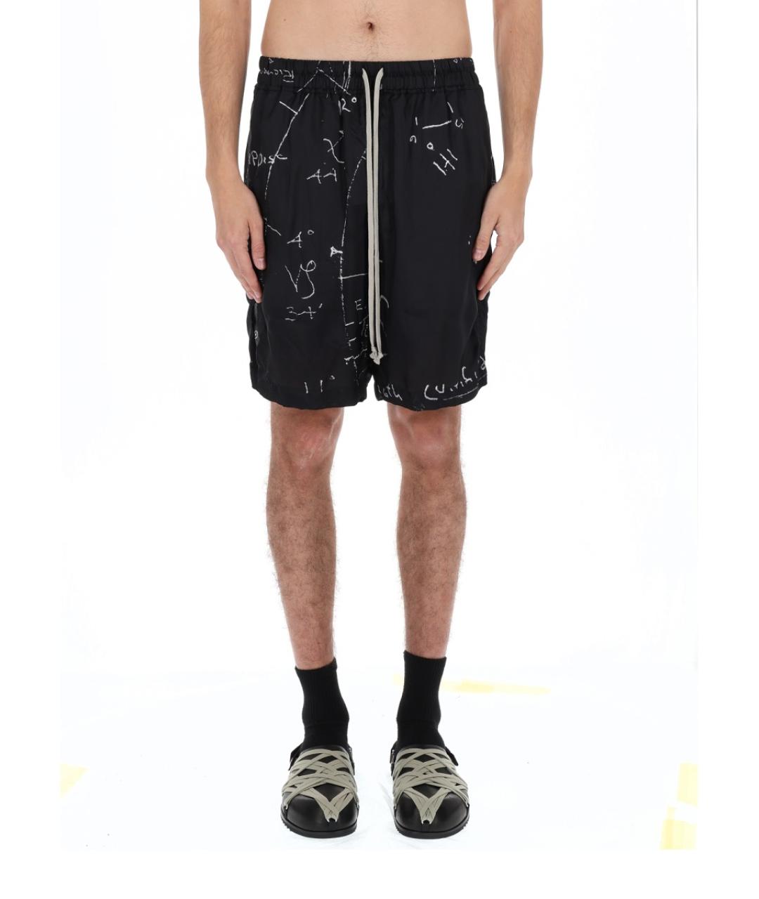 RICK OWENS Черные вискозные шорты, фото 6