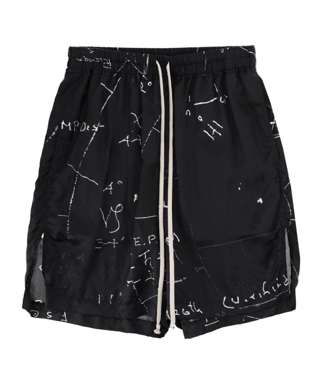 RICK OWENS Черные вискозные шорты, фото 1