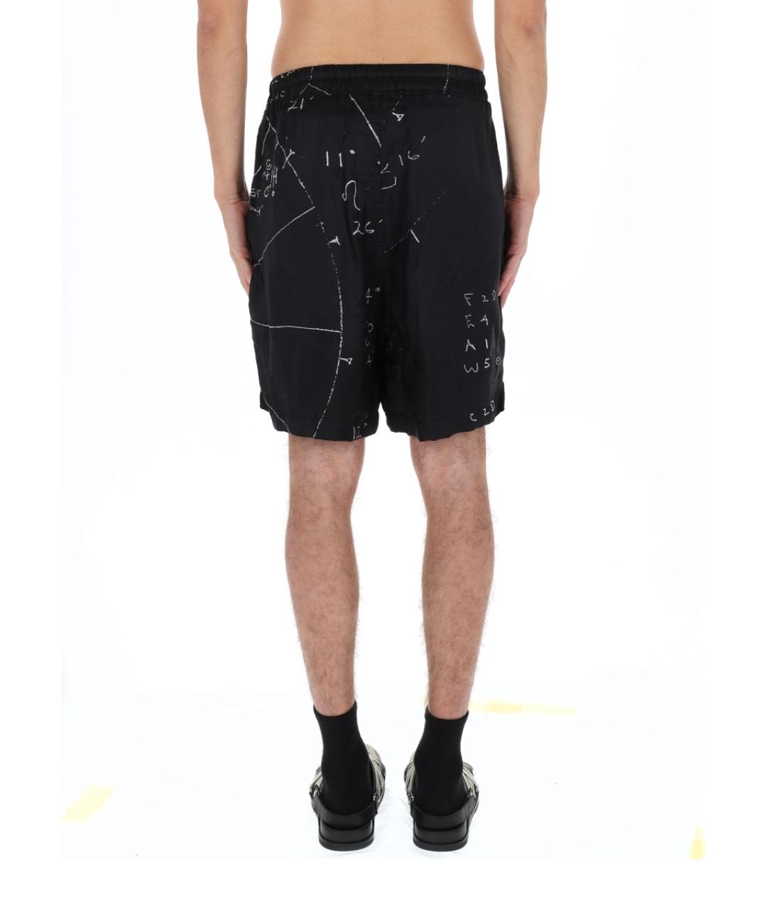 RICK OWENS Черные вискозные шорты, фото 5