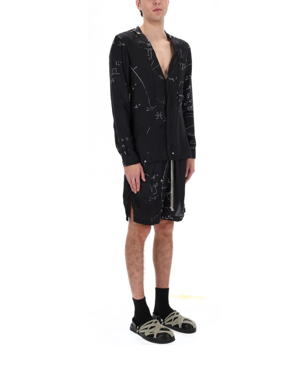 RICK OWENS Черные вискозные шорты, фото 3