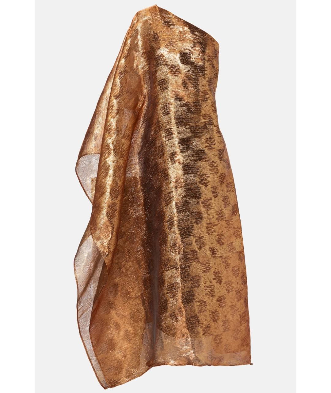 TALLER MARMO Золотое полиэстеровое коктейльное платье, фото 6