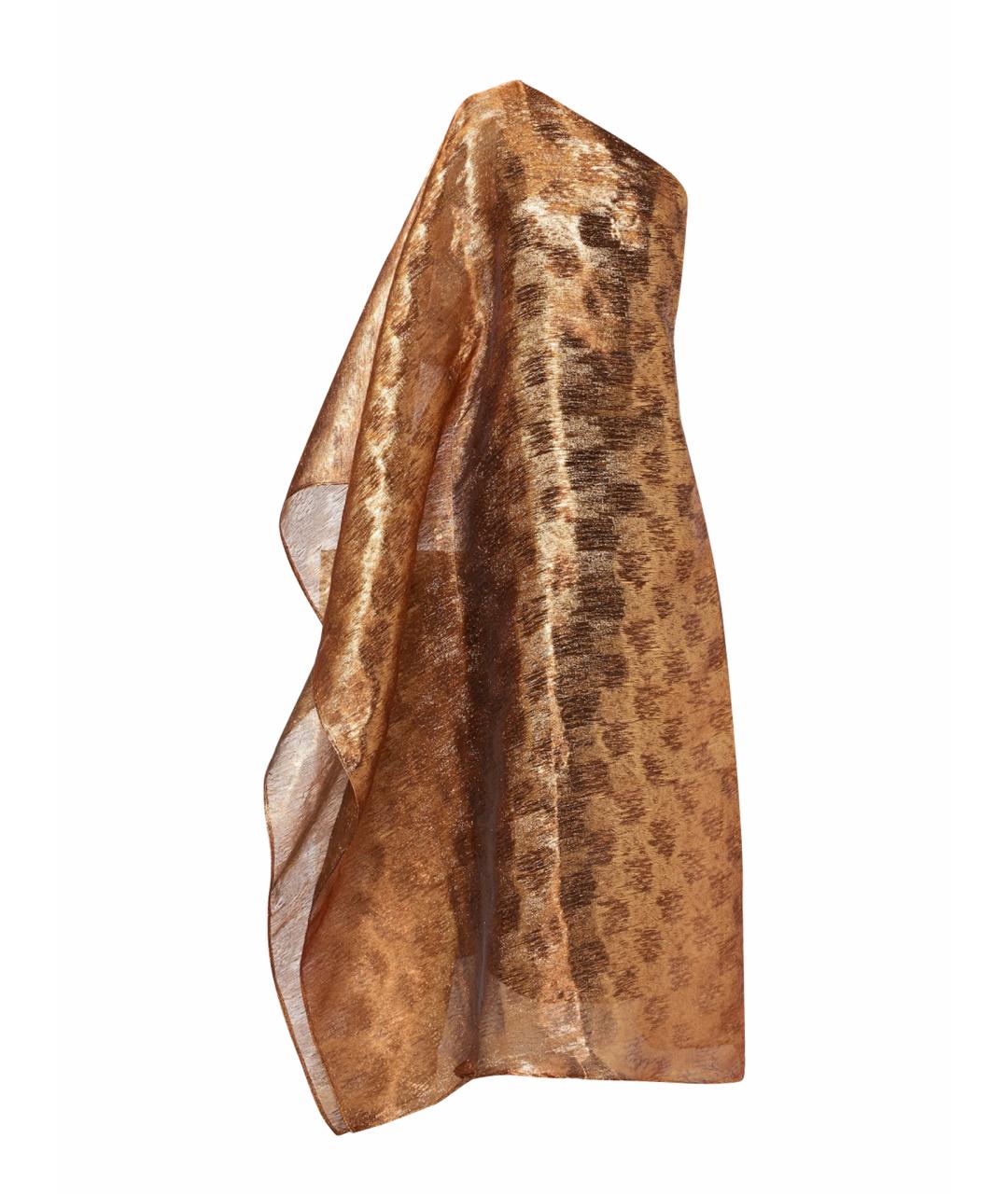 TALLER MARMO Золотое полиэстеровое коктейльное платье, фото 1