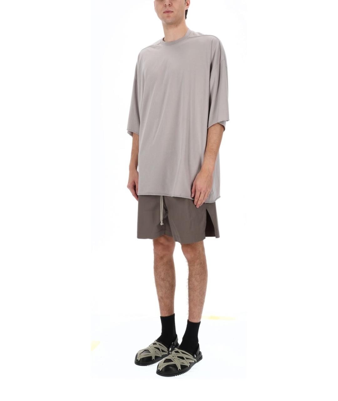 RICK OWENS Белая хлопковая футболка, фото 5